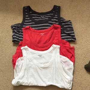 3 Madewell Whisper tanks